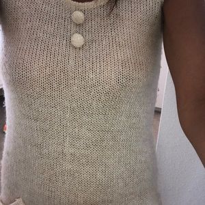 Cute creme sweater tank